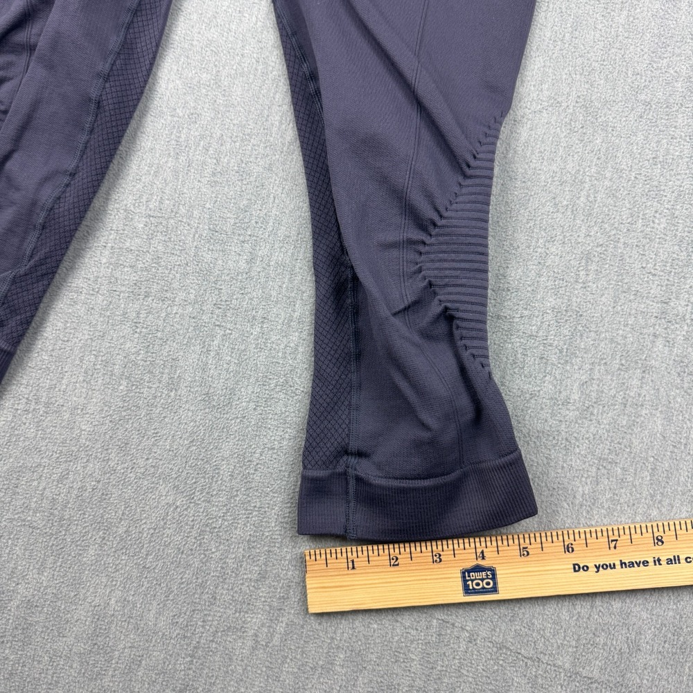 Lululemon Leggings Womens 6 Blue In The Flow Crop 18" Ruched Yoga Gym Pants - Picture 10 of 13